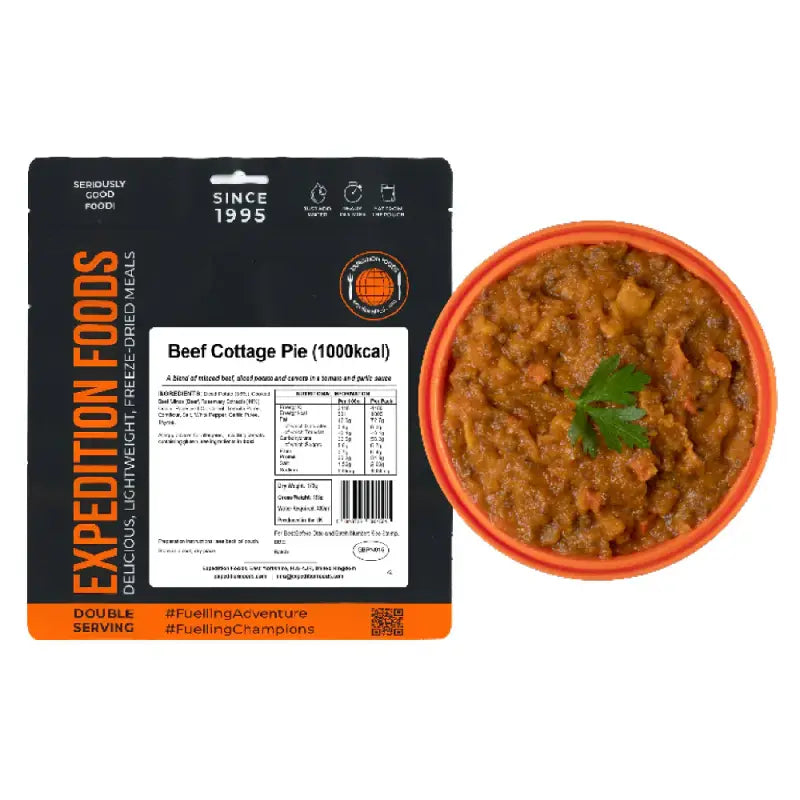 Beef Cottage Pie Pouches - Single 1000Kcal Pouch - Freeze Dried Food