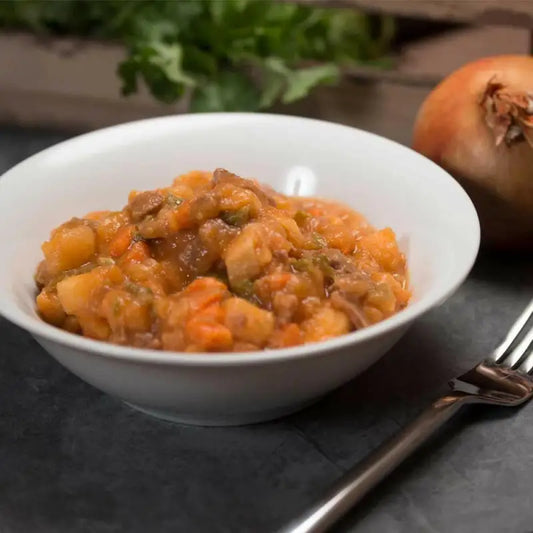 Beef Stew with Potato - Box of 6 x 600g Tins - 36 Servings - Freeze Dried Food
