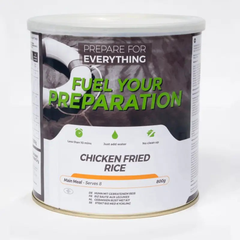 Chicken Fried Rice - Box of 6 x 800g Tins - 48 Servings - Freeze Dried Food