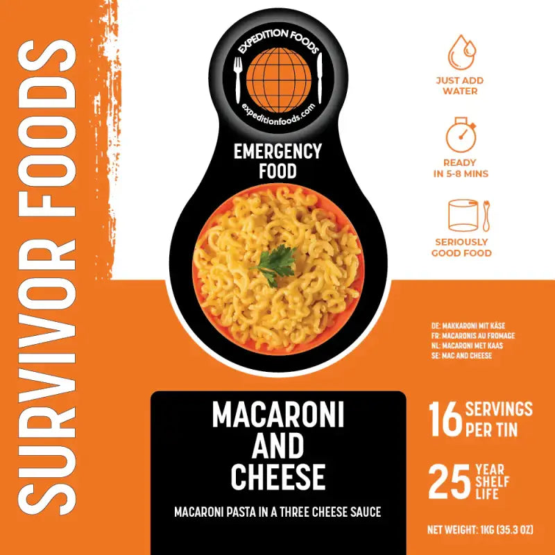 Creamy Freeze Dried Macaroni and Cheese with Vegetarian Rennet - Freeze Dried Food