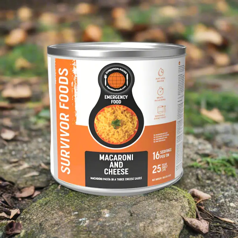 Creamy Freeze Dried Macaroni and Cheese with Vegetarian Rennet - Single 1000g Tin - Freeze Dried Food