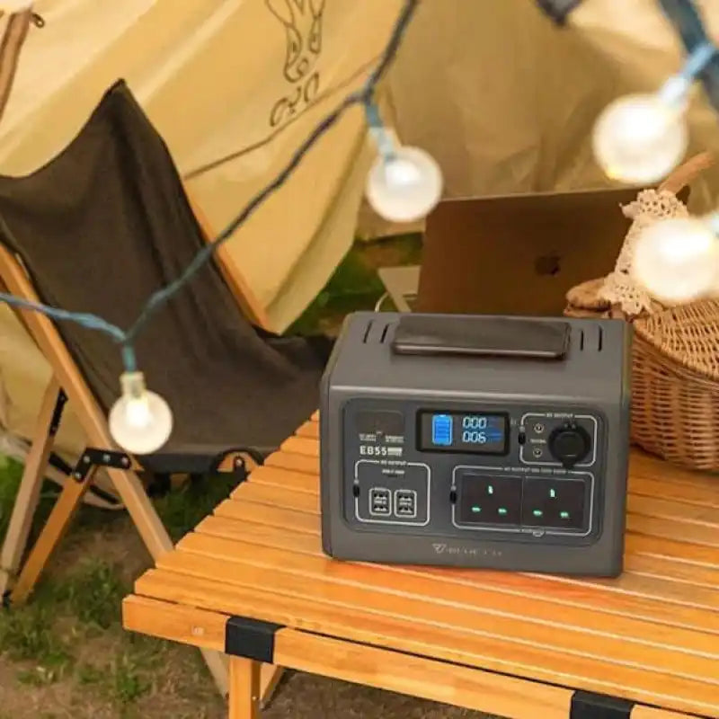 Gray portable power station.