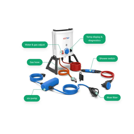Joolca HOTTAP V2 Nomad Kit - Portable Hot Water Kit - Outdoor Shower