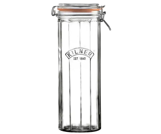 Kilner® Facetted Clip Top Jar 2.2 Litre x 6 - Glass Jar