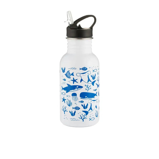 Pure Kids Colour Change Stainless Steel Water Bottle 550ml - Sealife - Water Bottle