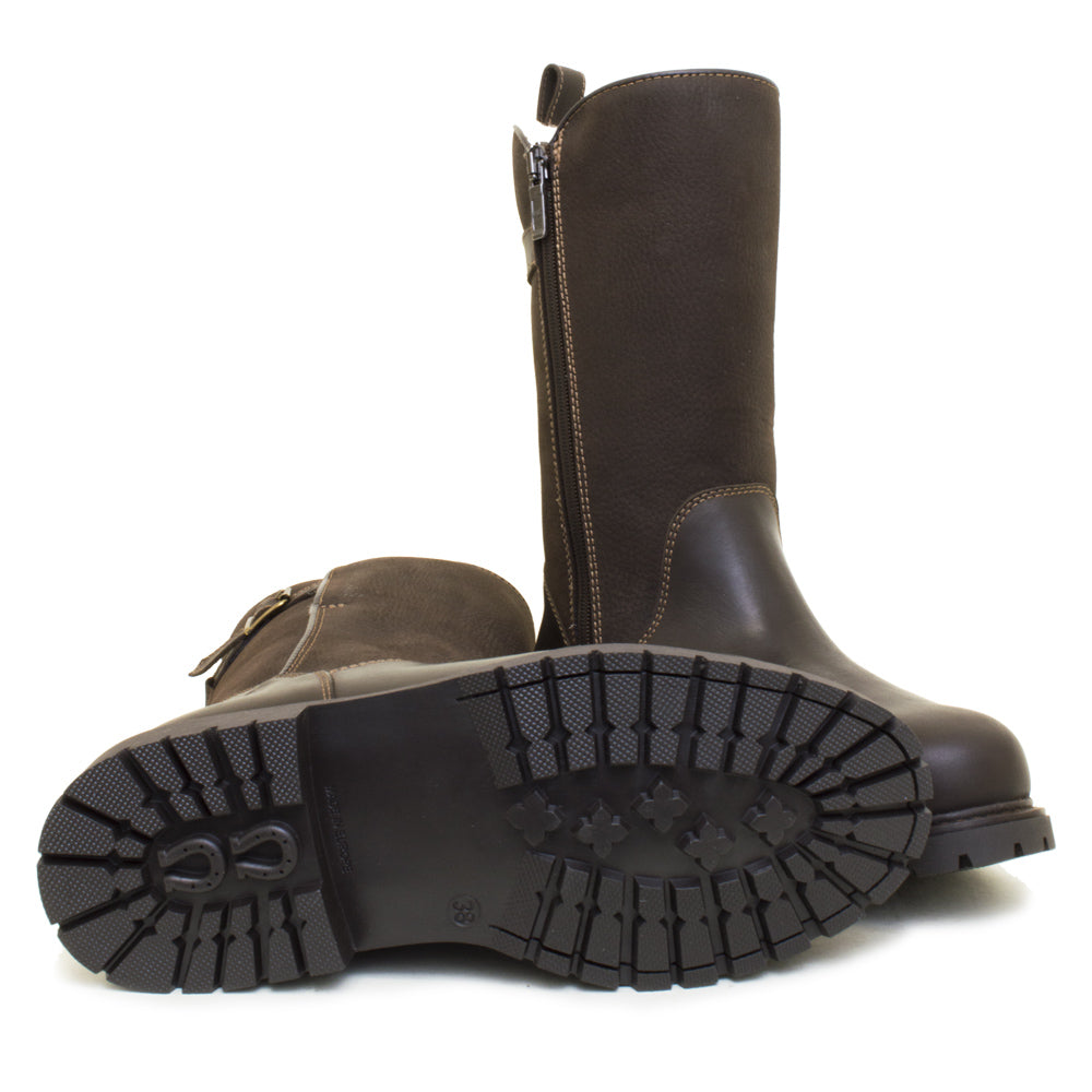 Quebec Waterproof Zip-up Fur Lined Boots - Brown