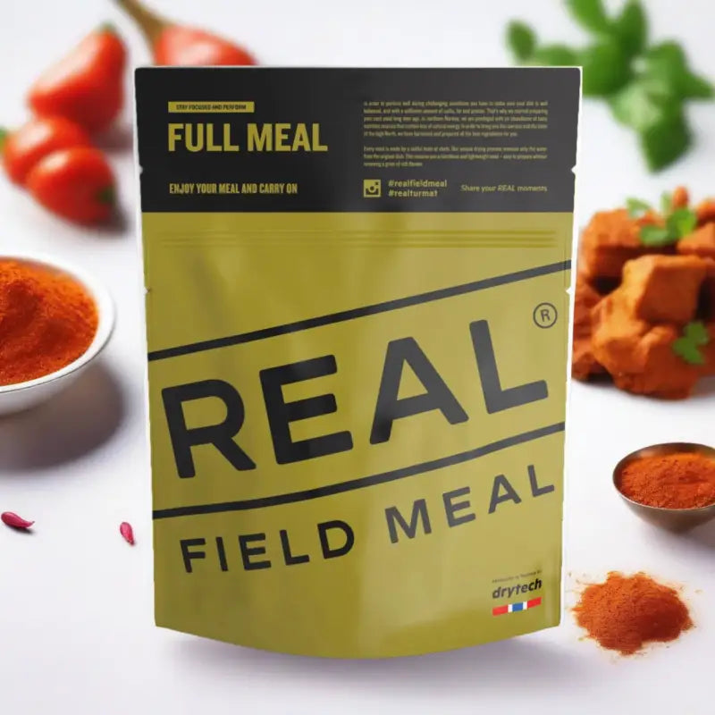 Real Field Meal - Chicken Tikka Masala (700kcal) Pouches - BULK BUY - Freeze Dried Food