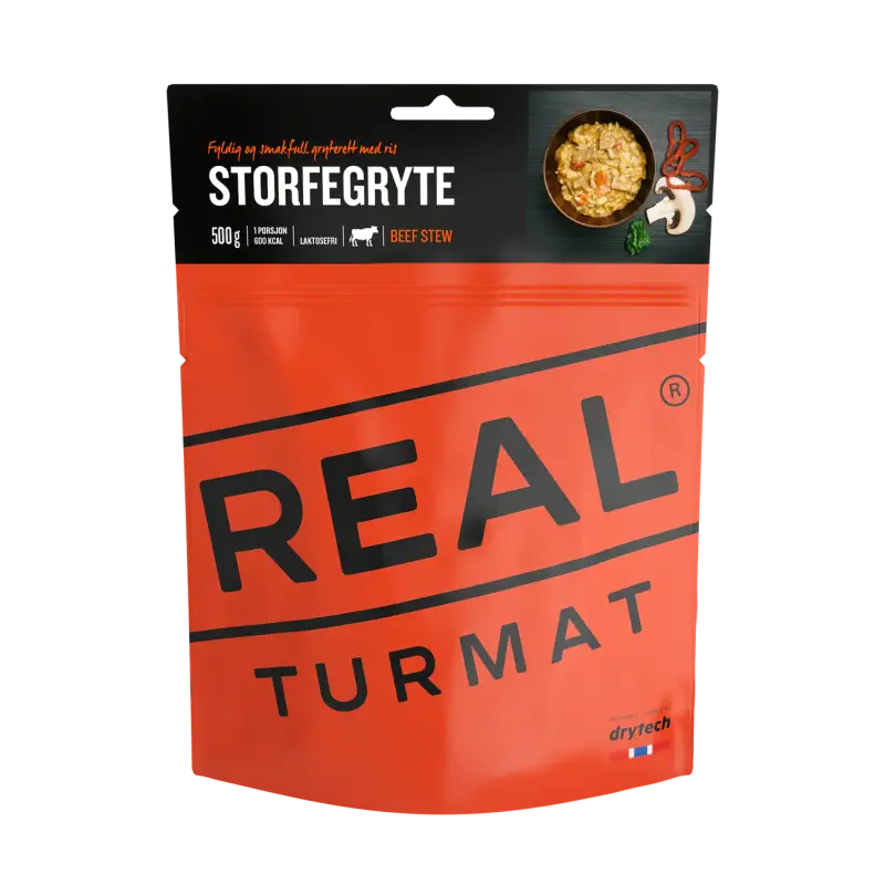 Real Turmat Beef Stew Pouches - BULK BUY - Freeze Dried Food