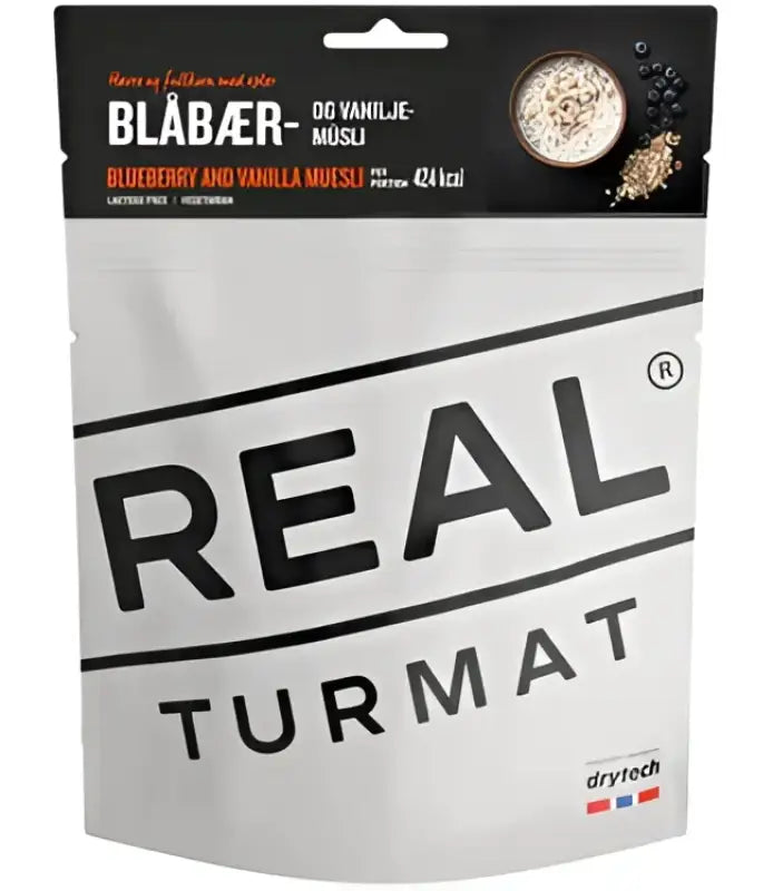 Real Turmat Blueberry and Vanilla Muesli Pouches - BULK BUY - Freeze Dried Food
