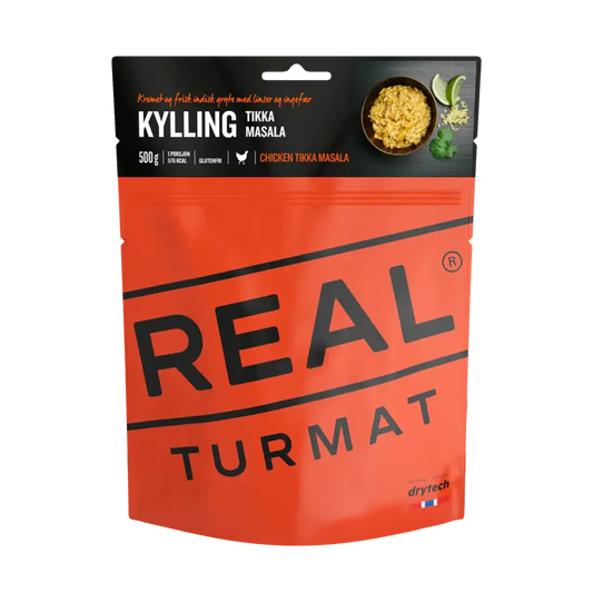 Real Turmat Chicken Tikka Masala Pouches - BULK BUY - Freeze Dried Food