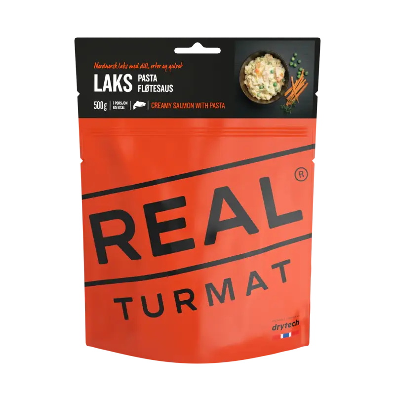 Real Turmat Creamy Salmon with Pasta Pouches - BULK BUY - Freeze Dried Food