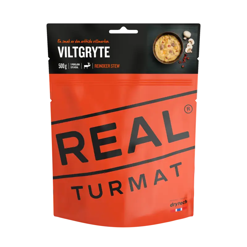 Real Turmat Reindeer Stew Pouches - BULK BUY - Freeze Dried Food