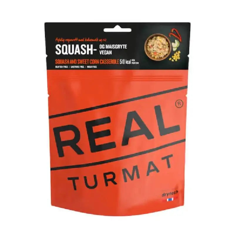 Real Turmat Squash and Sweetcorn Casserole Pouches - BULK BUY - Freeze Dried Food