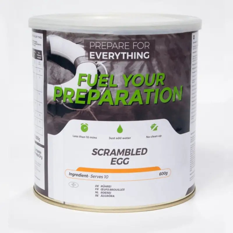 Scrambled Egg - Box of 6 x 600g Tins - 48 Servings - Freeze Dried Food