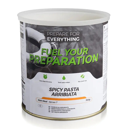 Spicy Pasta Arrabbiata - Box of 6 x 700g Tins - 42 Servings - Freeze Dried Food