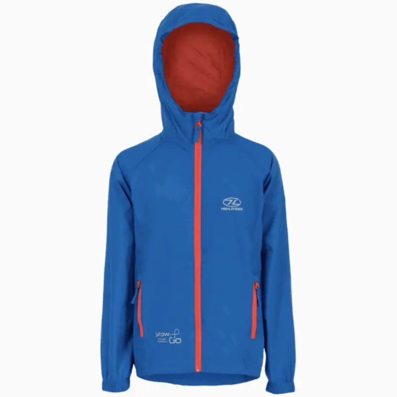 Stow And Go Kids Waterproof Jacket - HH 6000mm - Blue - 5/6 Years - Waterproof Jacket