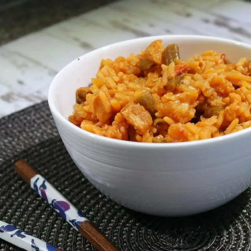 Sweet & Sour Chicken with Rice - Box of 6 x 800g Tins - 48 Servings - Freeze Dried Food