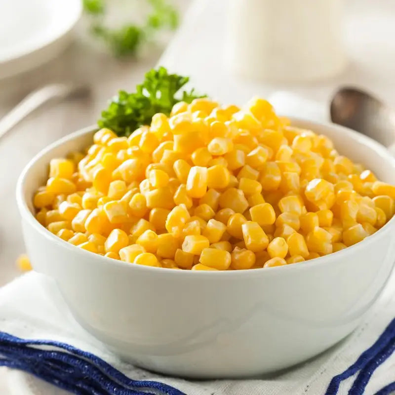 Sweetcorn Kernels - Box of 6 x 500g Tins - 150 Servings - Freeze Dried Food