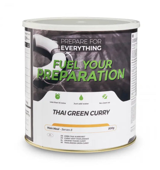 Thai Green Curry - Box of 6 x 800g Tins - 48 Servings - Freeze Dried Food