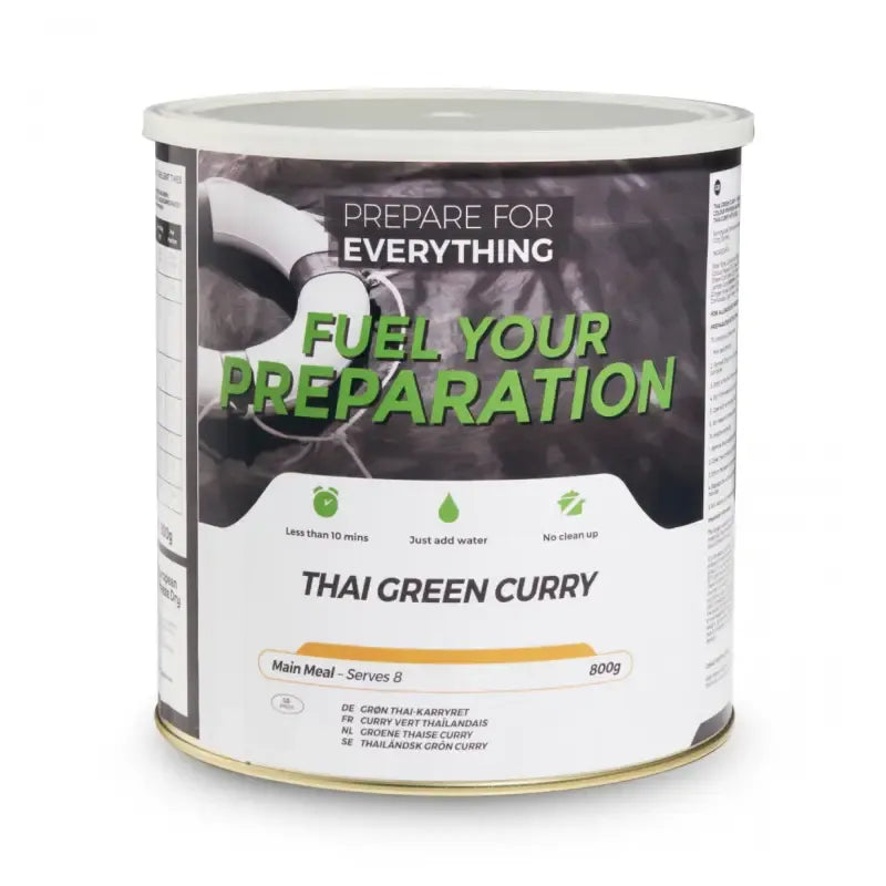 Thai Green Curry - Box of 6 x 800g Tins - 48 Servings - Freeze Dried Food