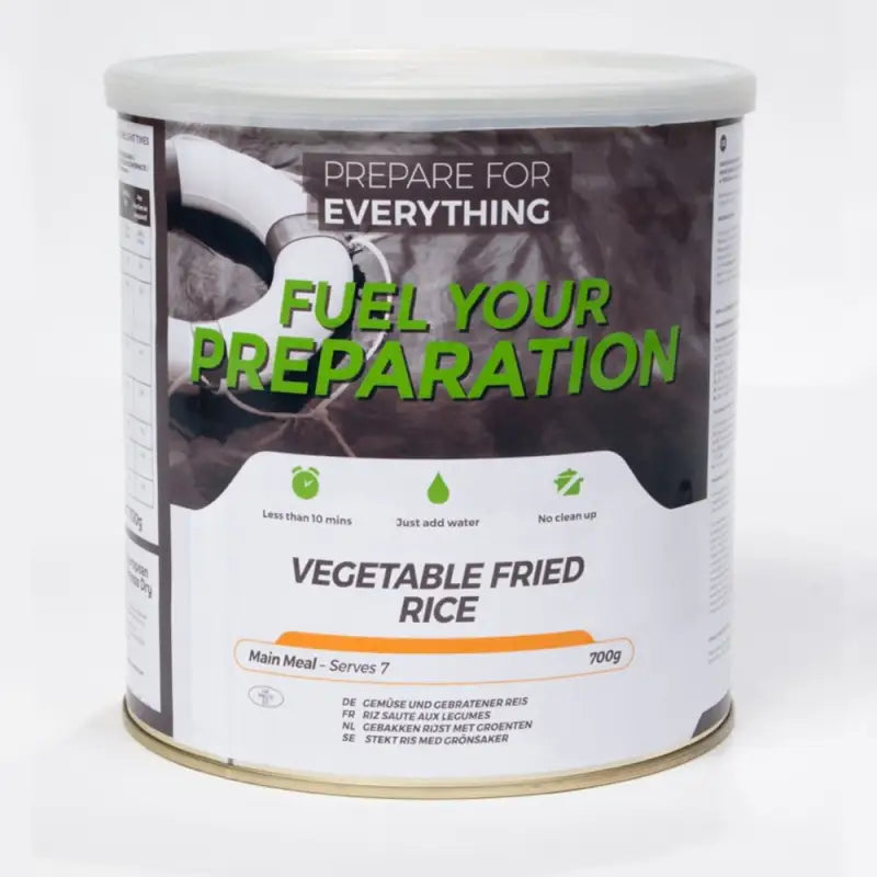 Vegetable Fried Rice - Box of 6 x 700g Tins - 48 Servings - Freeze Dried Food