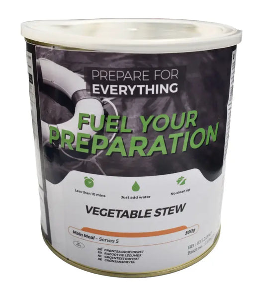 Vegetable Stew - Box of 6 x 500g Tins - 30 Servings - Freeze Dried Food