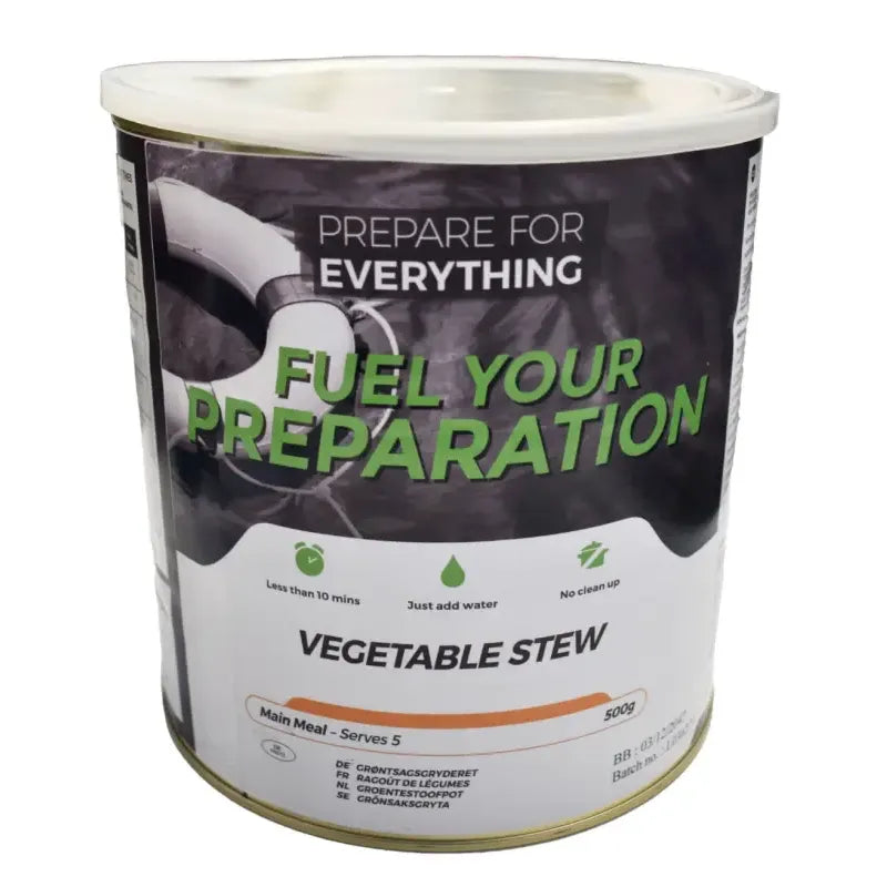 Vegetable Stew - Box of 6 x 500g Tins - 30 Servings - Freeze Dried Food