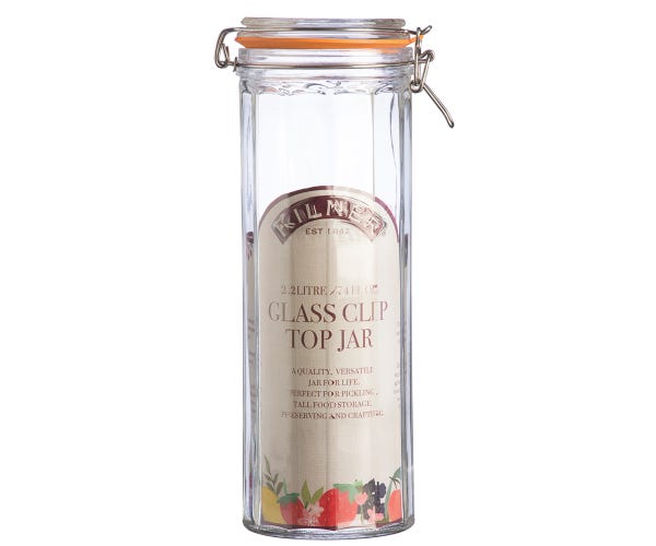 Kilner® Facetted Clip Top Jar 2.2 Litre x 6