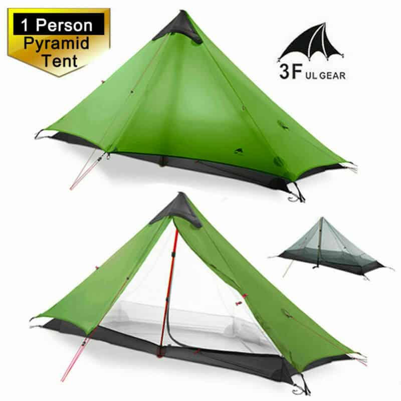 3F UL Gear Lanshan 1  - 4 Season Tent (Green, T Zip)