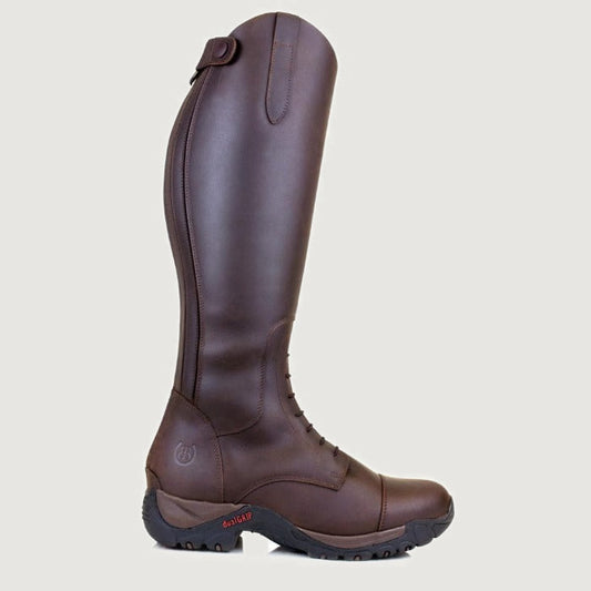 Nebraska Wool-lined Long Riding Boots - Brown