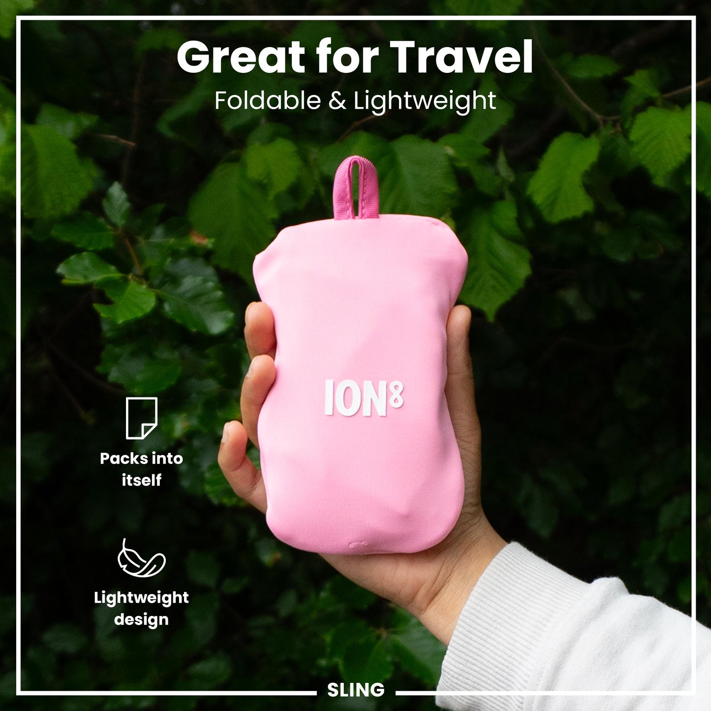 Lightweight, Sling Bottle Bag, Pink