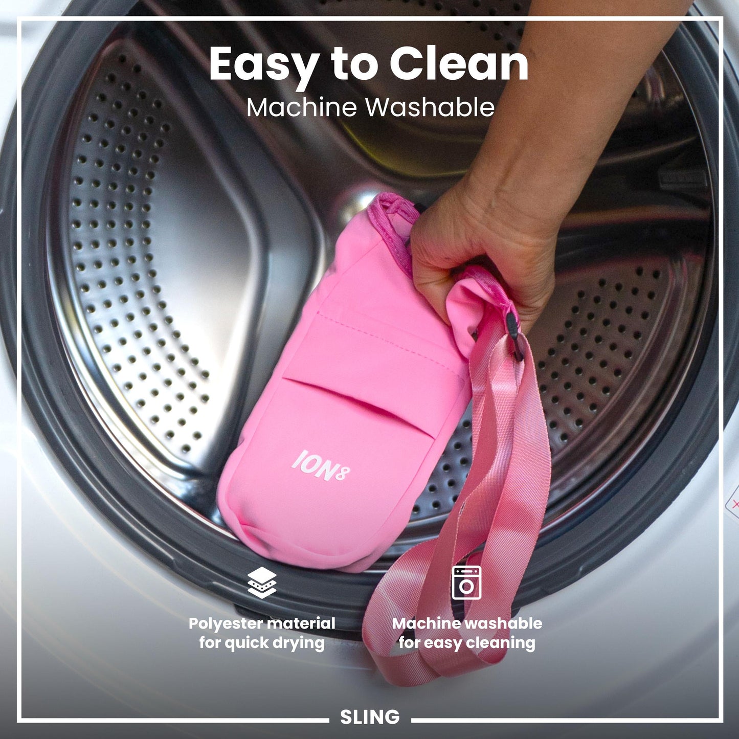 Lightweight, Sling Bottle Bag, Pink