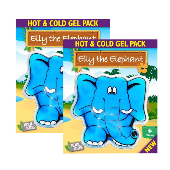 2 Koolkids Elly The Elephant Hot & Cold Gel Packs – 11 X 12cm