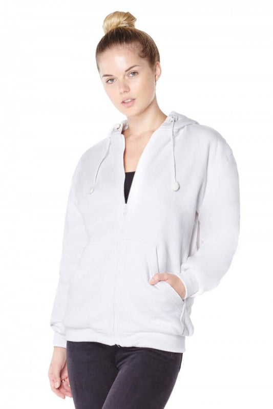 Ladies Knife Resistant Anti Slash Hooded Top in White