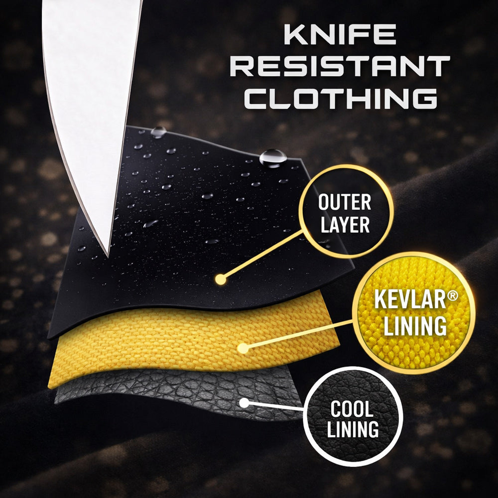 Knife Resistant Anti Slash Hooded Top in White