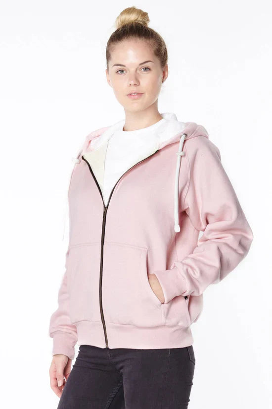 Ladies Knife Resistant Anti Slash Hooded Top in Pink