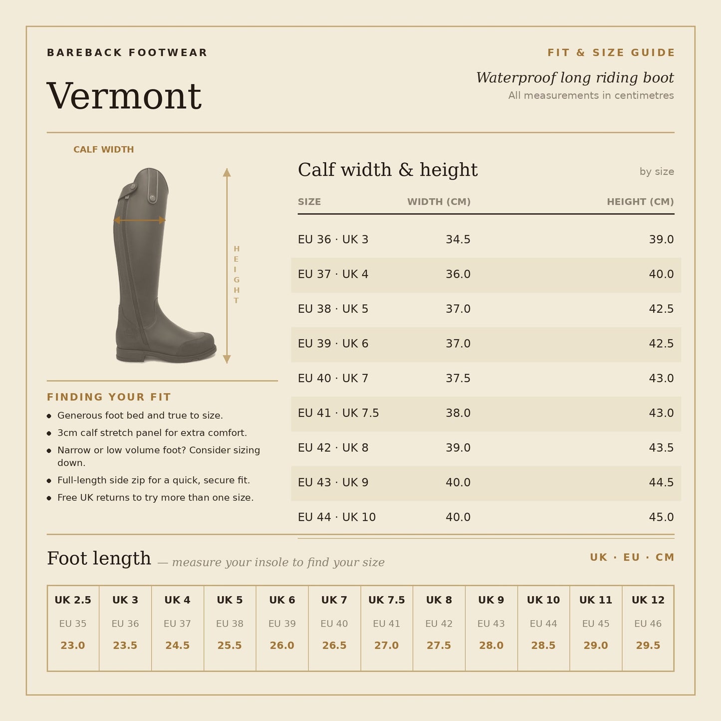 Vermont Storm Waterproof Long Riding Boots - Black