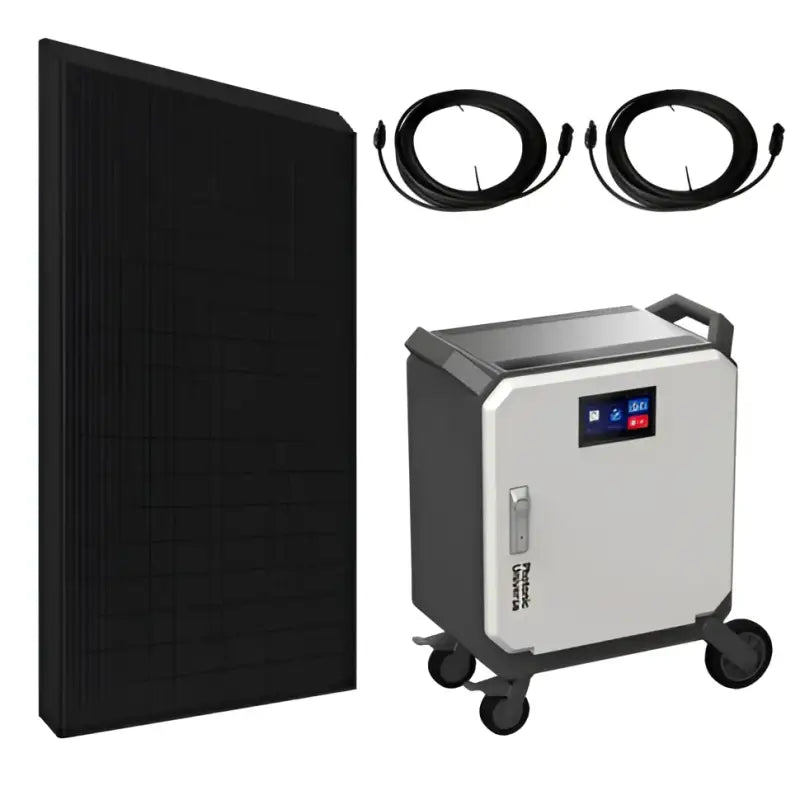 Complete 5kW off grid power system with 5kWh high performance battery and 2.5kW solar power array Portable Off Grid
