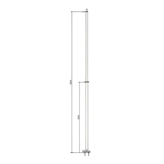 Galvanised Steel Mounting Pole for 1-3KW Wind Turbines - 6m - Wind Turbine