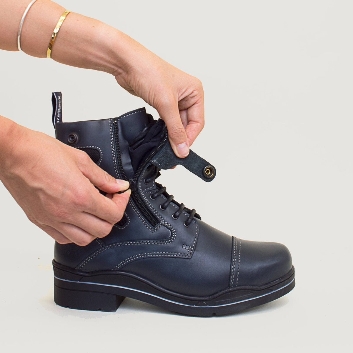 Kentucky Storm Waterproof Jodhpur Boots - Polished Navy