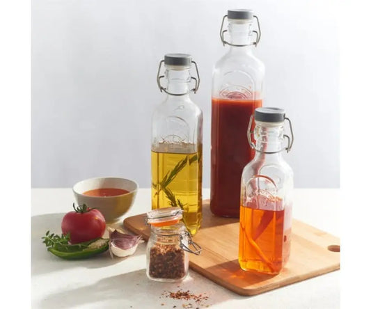 Kilner® Clip Top Bottle 1 Litre x 6 - Glass Bottle