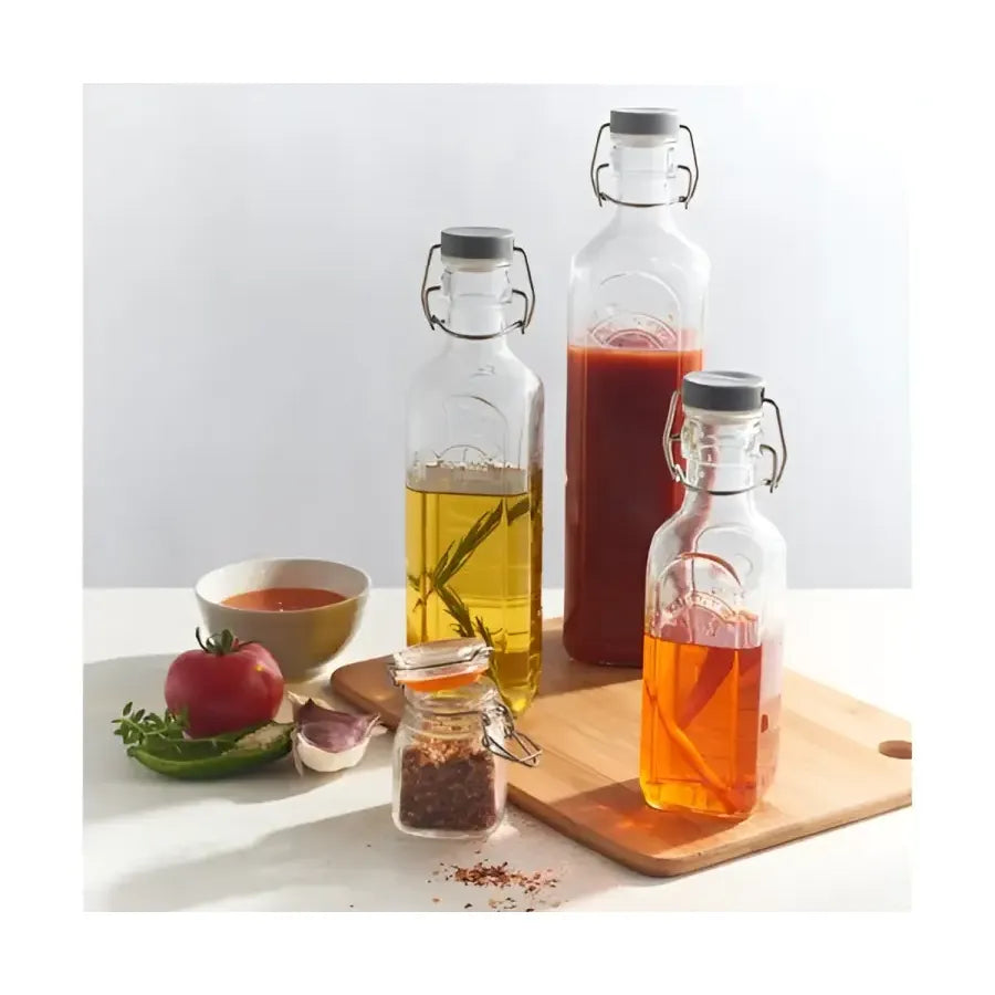Kilner® Clip Top Bottle 1 Litre x 6 - Glass Bottle