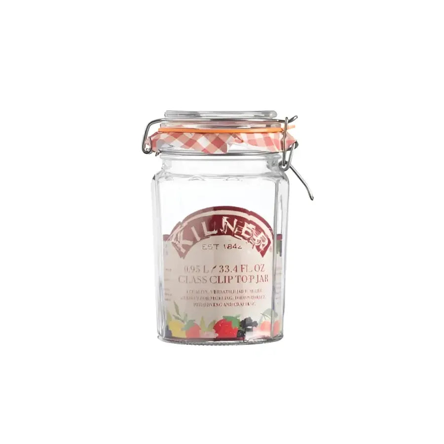 Kilner® Facetted Clip Top Jar 0.95 Litre x 12 - Glass Jar