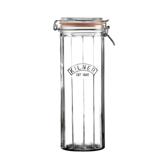 Kilner® Facetted Clip Top Jar 2.2 Litre x 6 - Glass Jar