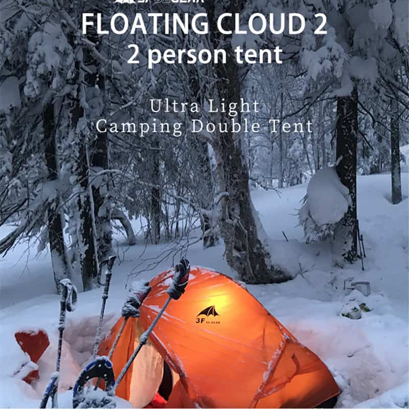 3F UL Gear Floating Cloud 2 Person Tent - Khaki 3 Season