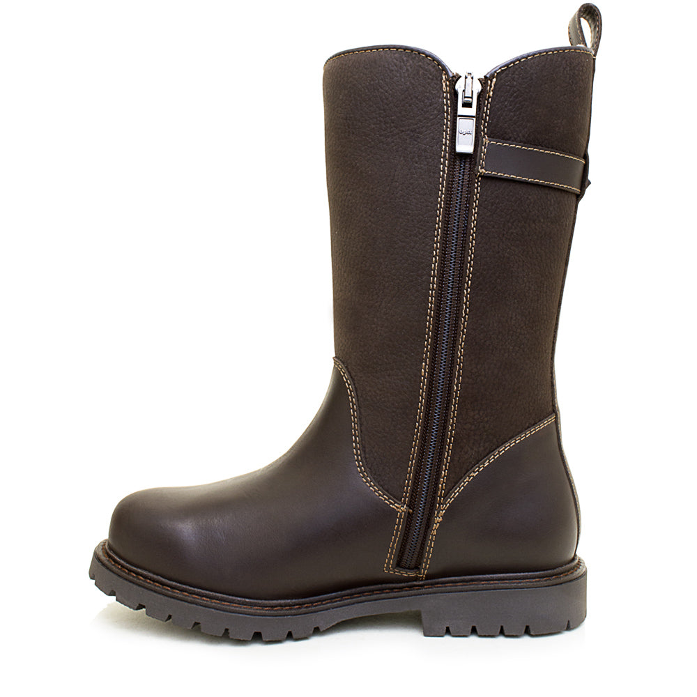 Quebec Waterproof Zip-up Fur Lined Boots - Brown