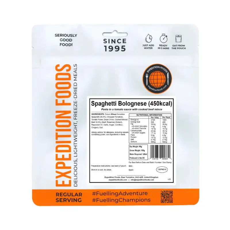 Spaghetti Bolognese Pouches - Freeze Dried Food