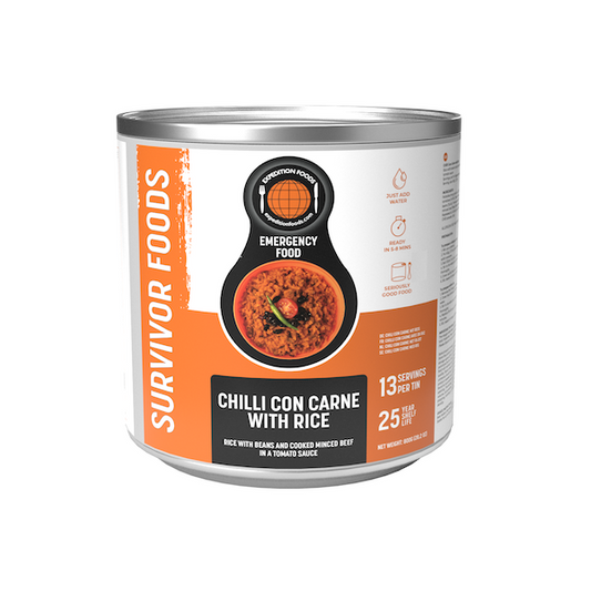 Chilli Con Carne with Rice - Box of 6 x 800g Tins - 78 Servings