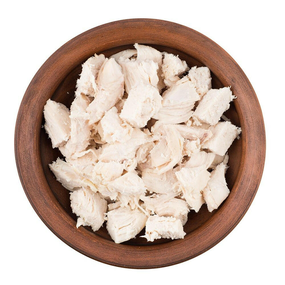 Cooked Diced Chicken - Box of 6 x 600g Tins - 144 Servings