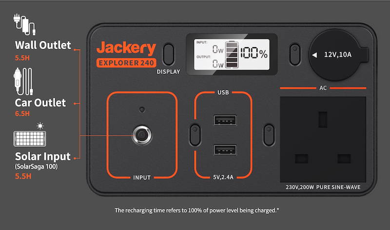Jackery Explorer 240UK Portable Power Station